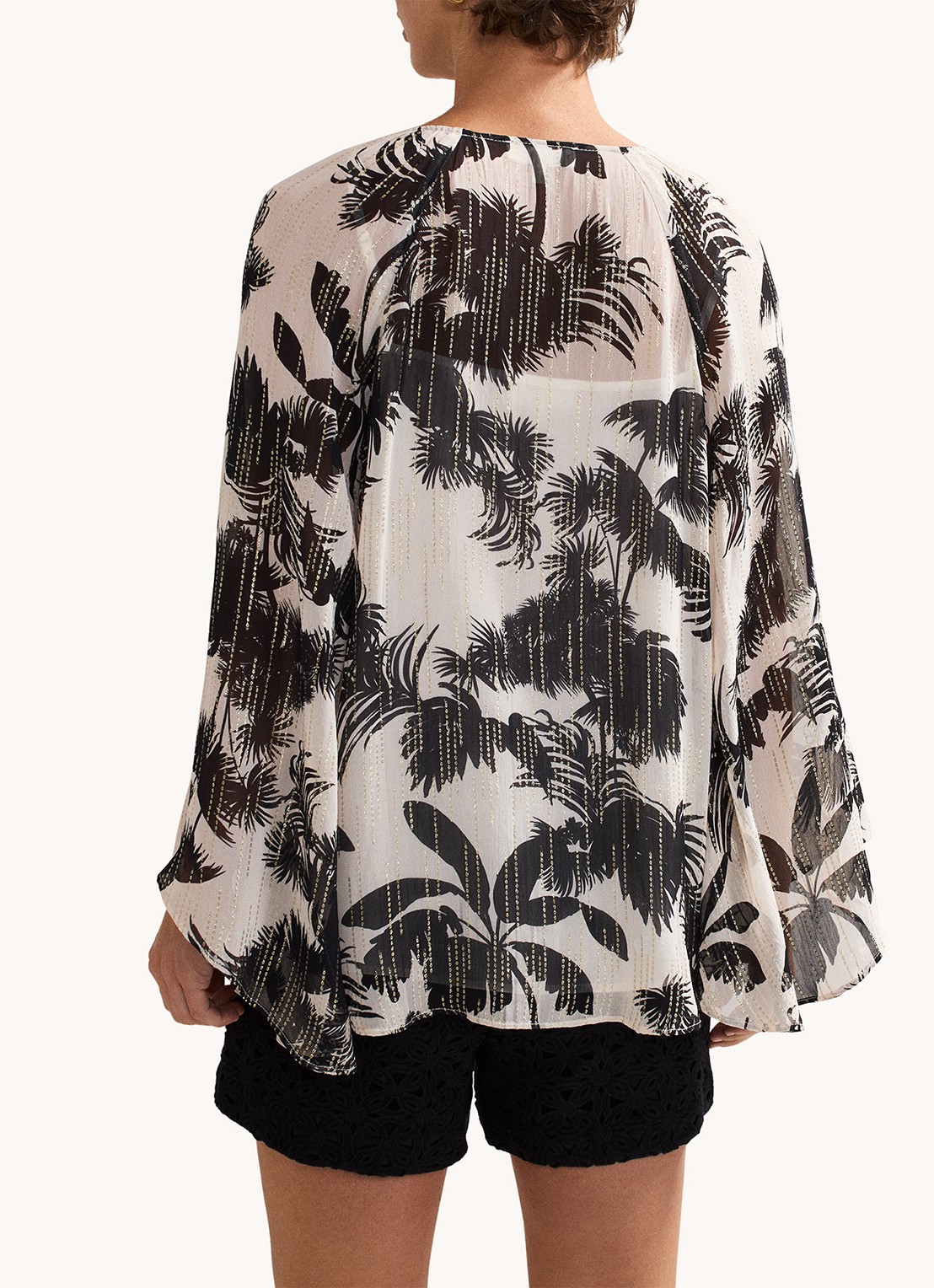Phase Eight Simi tuniek met print en strass - achterkant 7 zwart