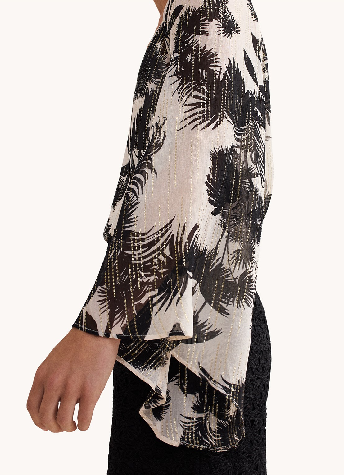 Phase Eight Simi tuniek met print en strass - detail 3 zwart