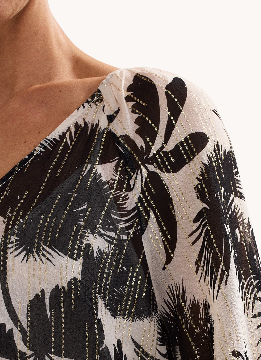 Phase Eight Simi tuniek met print en strass - detail 4 zwart