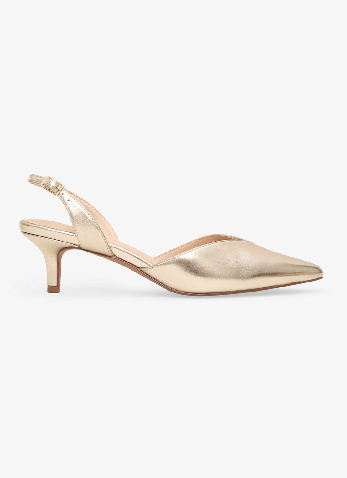 Phase Eight Slingback met metallic finish - voorkant goud