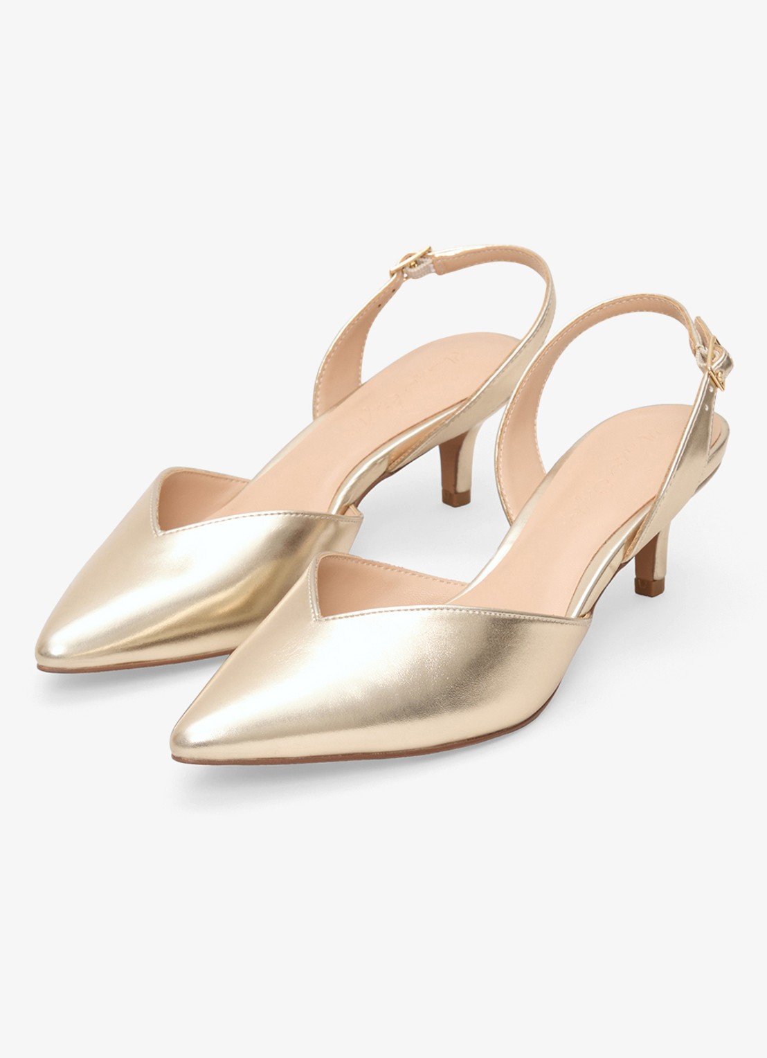 Phase Eight Slingback met metallic finish - voorkant 2 goud