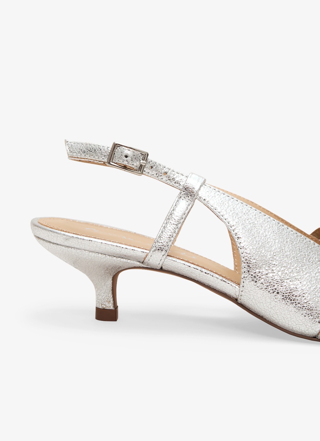 Phase Eight Slingback van geitenleer - achterkant 3 zilver