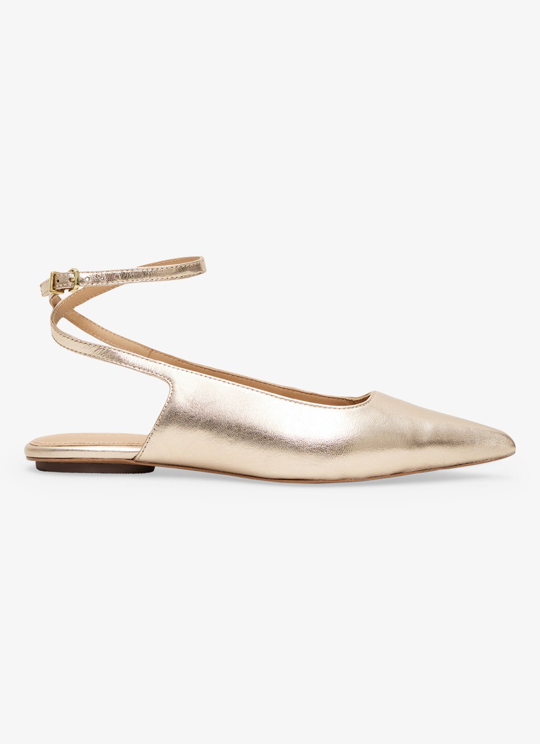 Phase Eight Slingback van schapenleer - voorkant goud