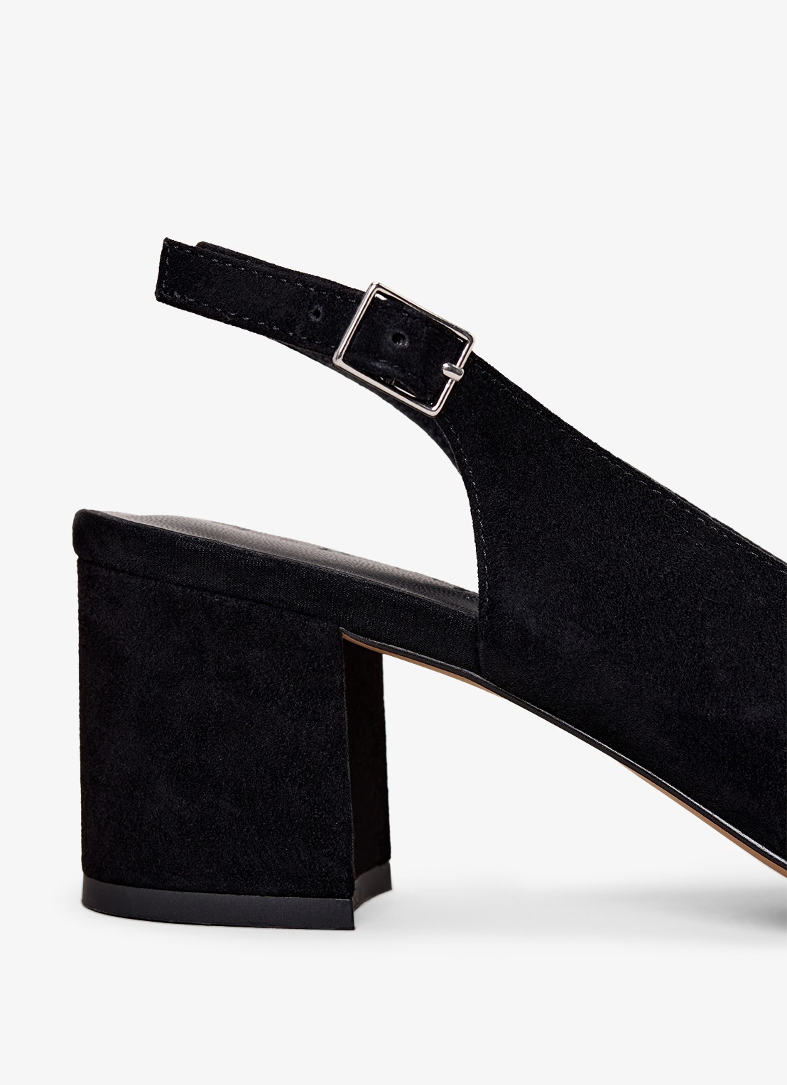Phase Eight Slingback van suède met strass - detail 4 zwart
