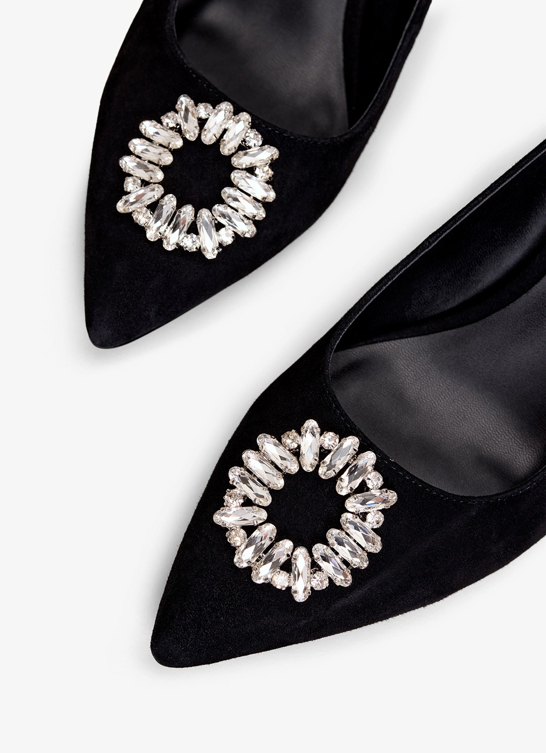 Phase Eight Slingback van suède met strass - detail 5 zwart