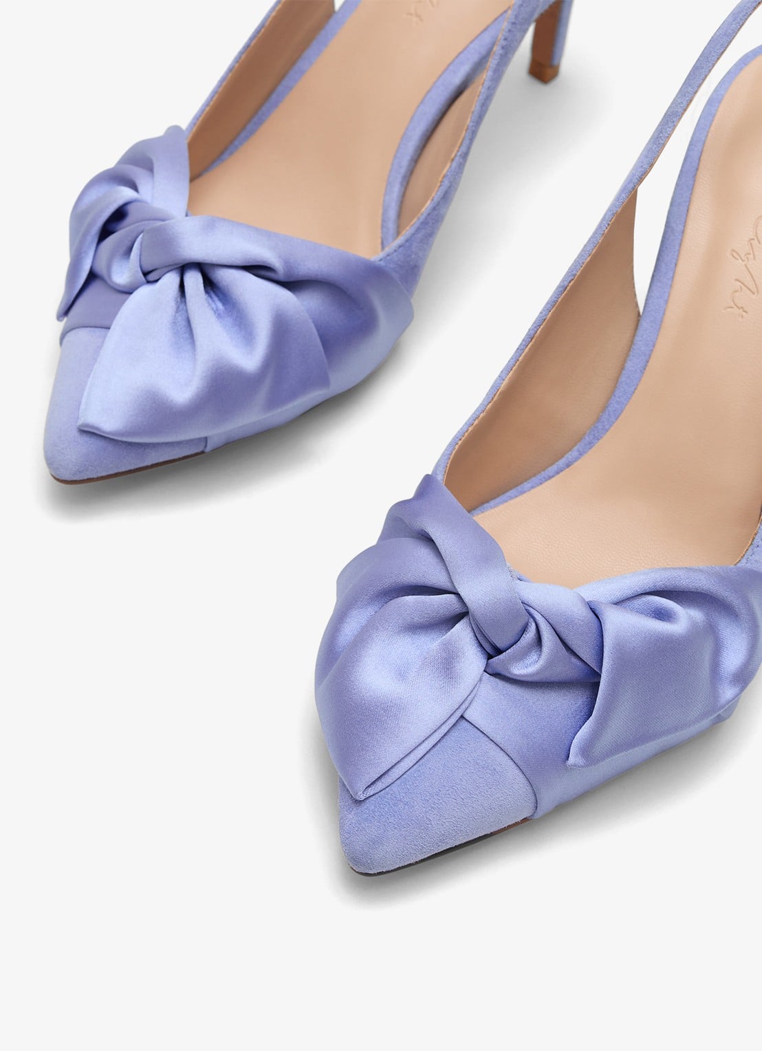 Phase Eight Slingback van suède - detail 3 staalblauw