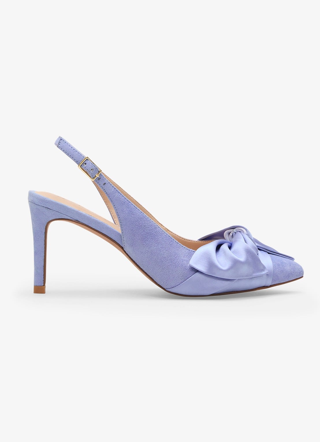 Phase Eight Slingback van suède - voorkant 5 staalblauw