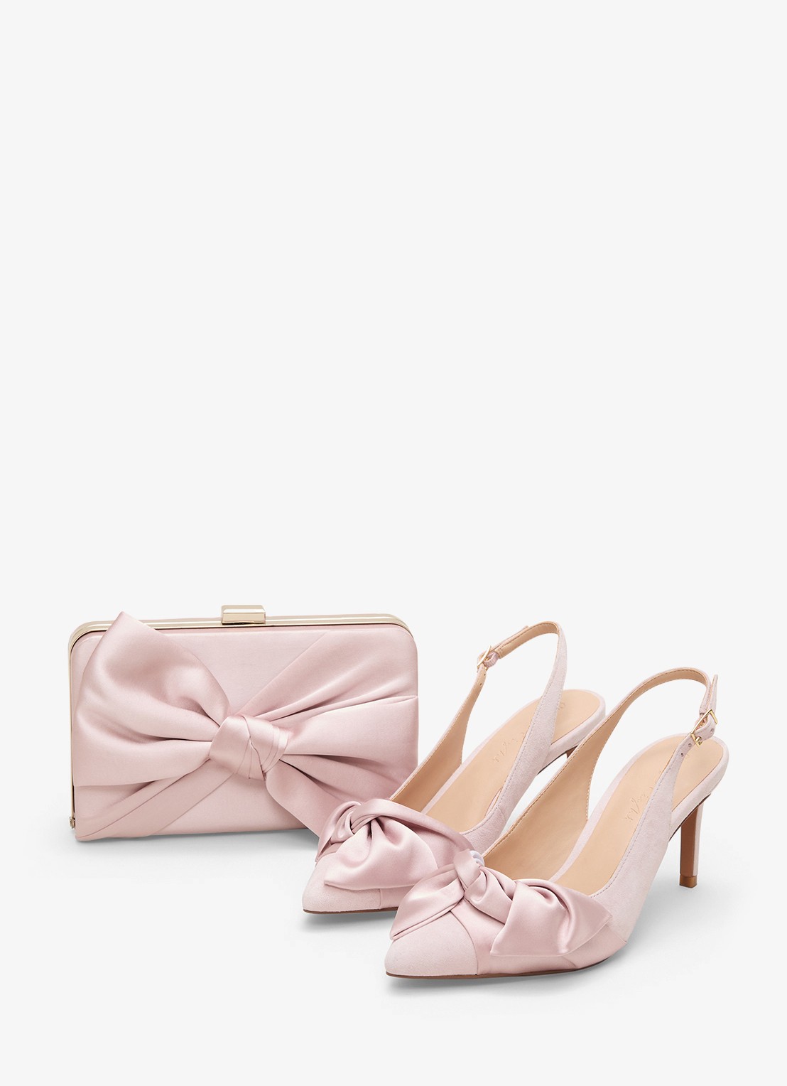 Phase Eight Slingback van suède - detail 4 roze