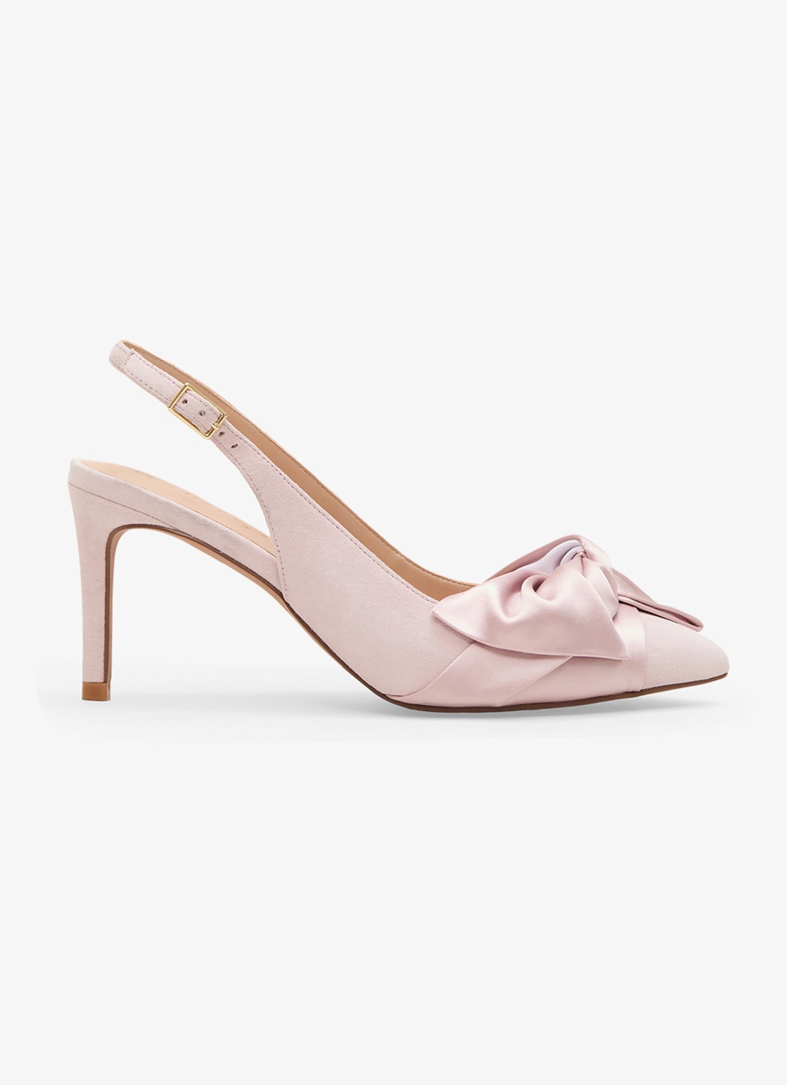 Phase Eight Slingback van suède - voorkant 5 roze