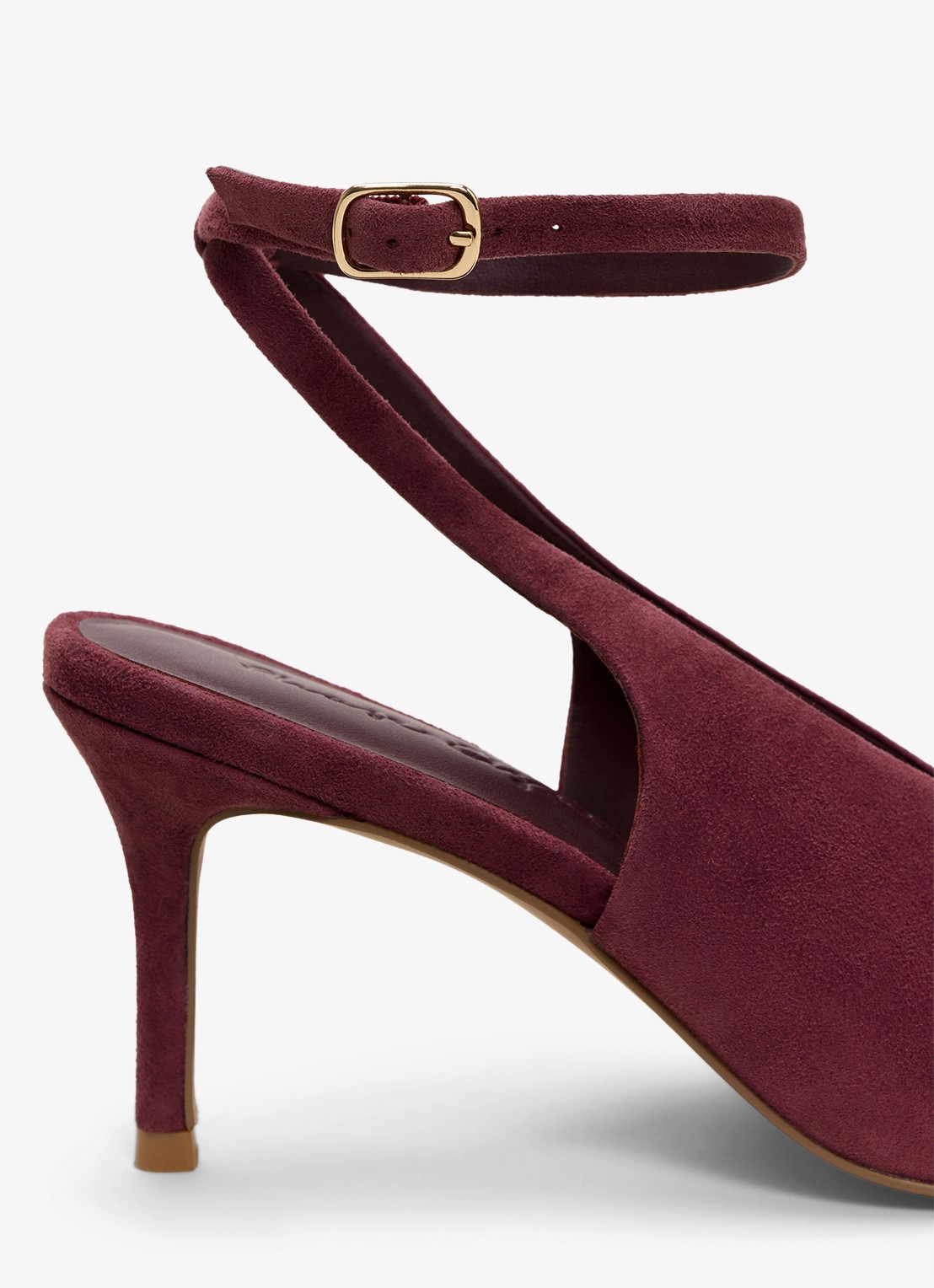 Phase Eight Slingback van suéde - detail 4 donkerrood