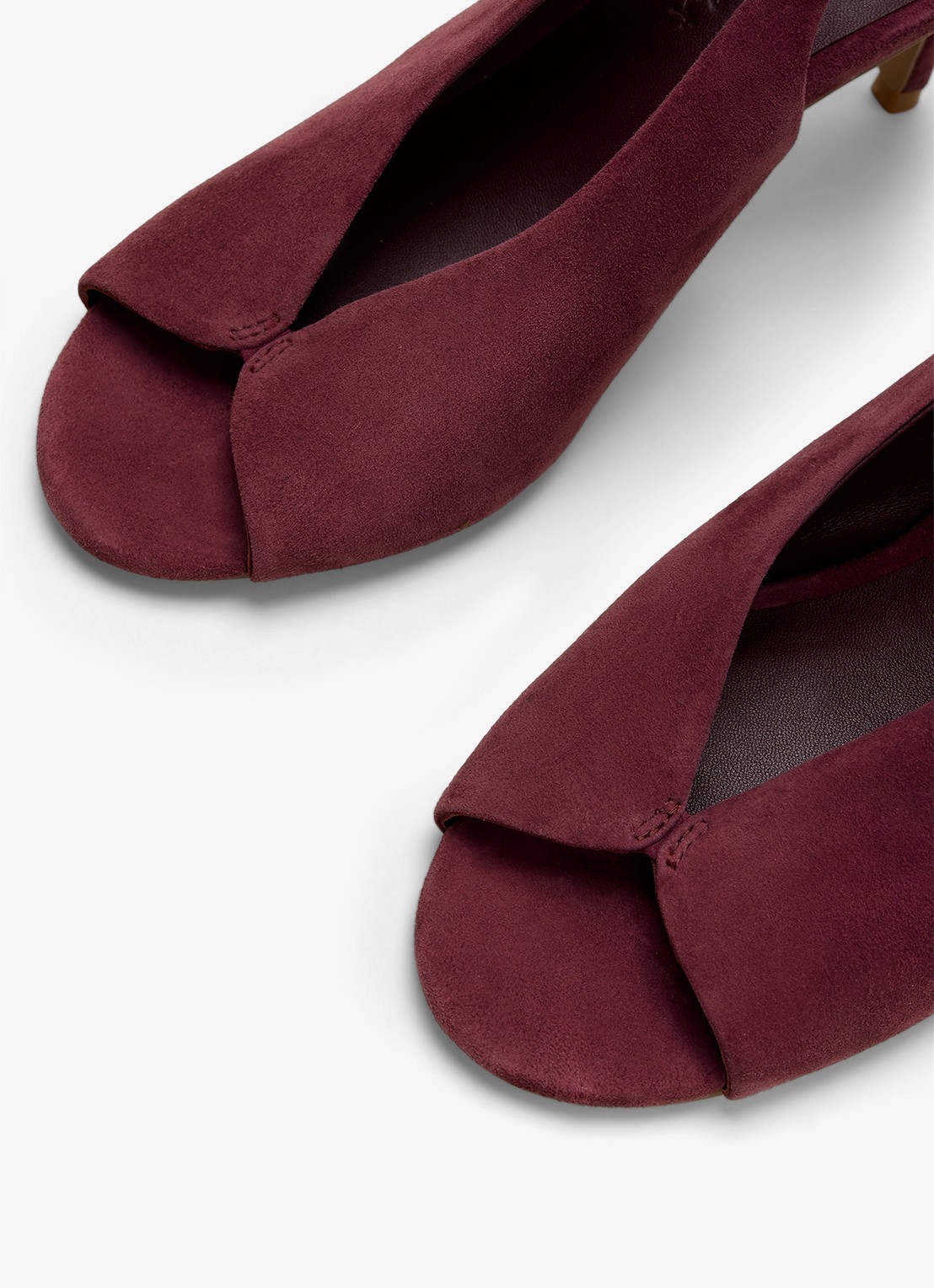 Phase Eight Slingback van suéde - detail 5 donkerrood