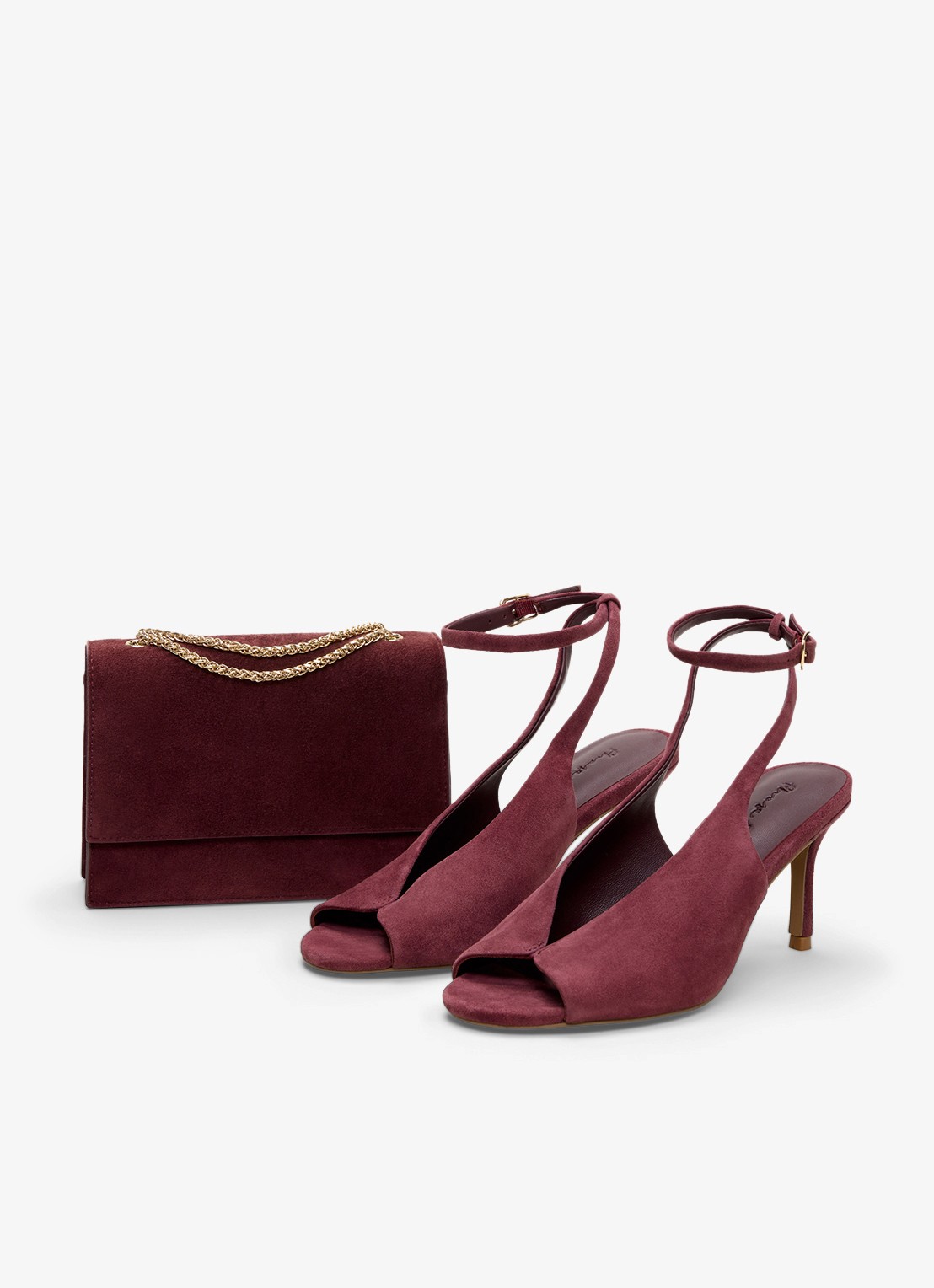 Phase Eight Slingback van suéde - detail 6 donkerrood