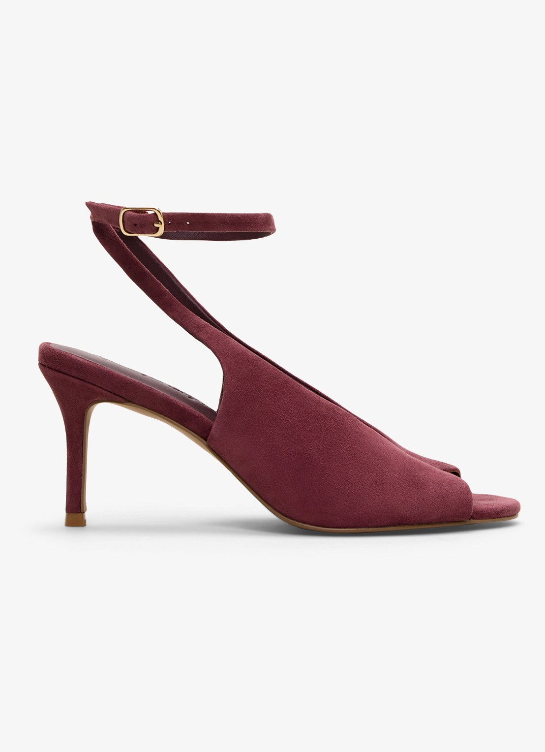 Phase Eight Slingback van suéde - voorkant donkerrood