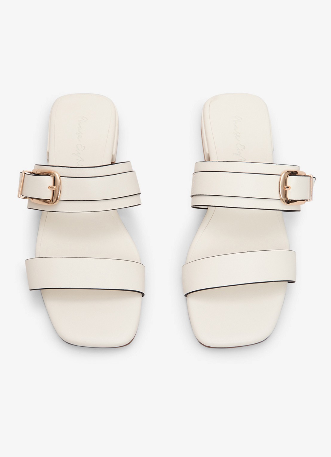 Phase Eight Slipper met gespdetail - detail 4 wit