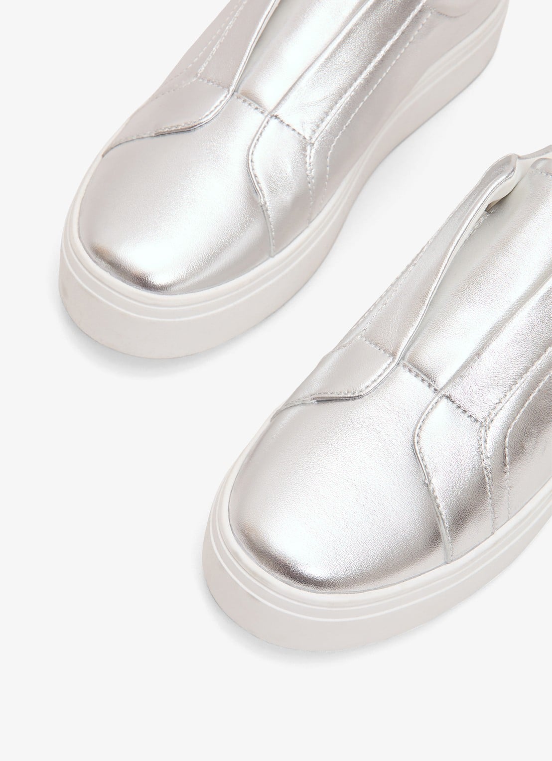 Phase Eight Sneaker van leer - achterkant 8 zilver