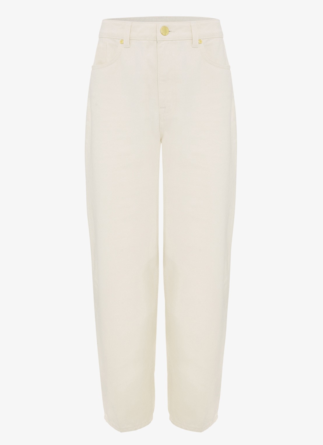Phase Eight Sophia Barell high waist tapered jeans - voorkant 2 gebroken wit
