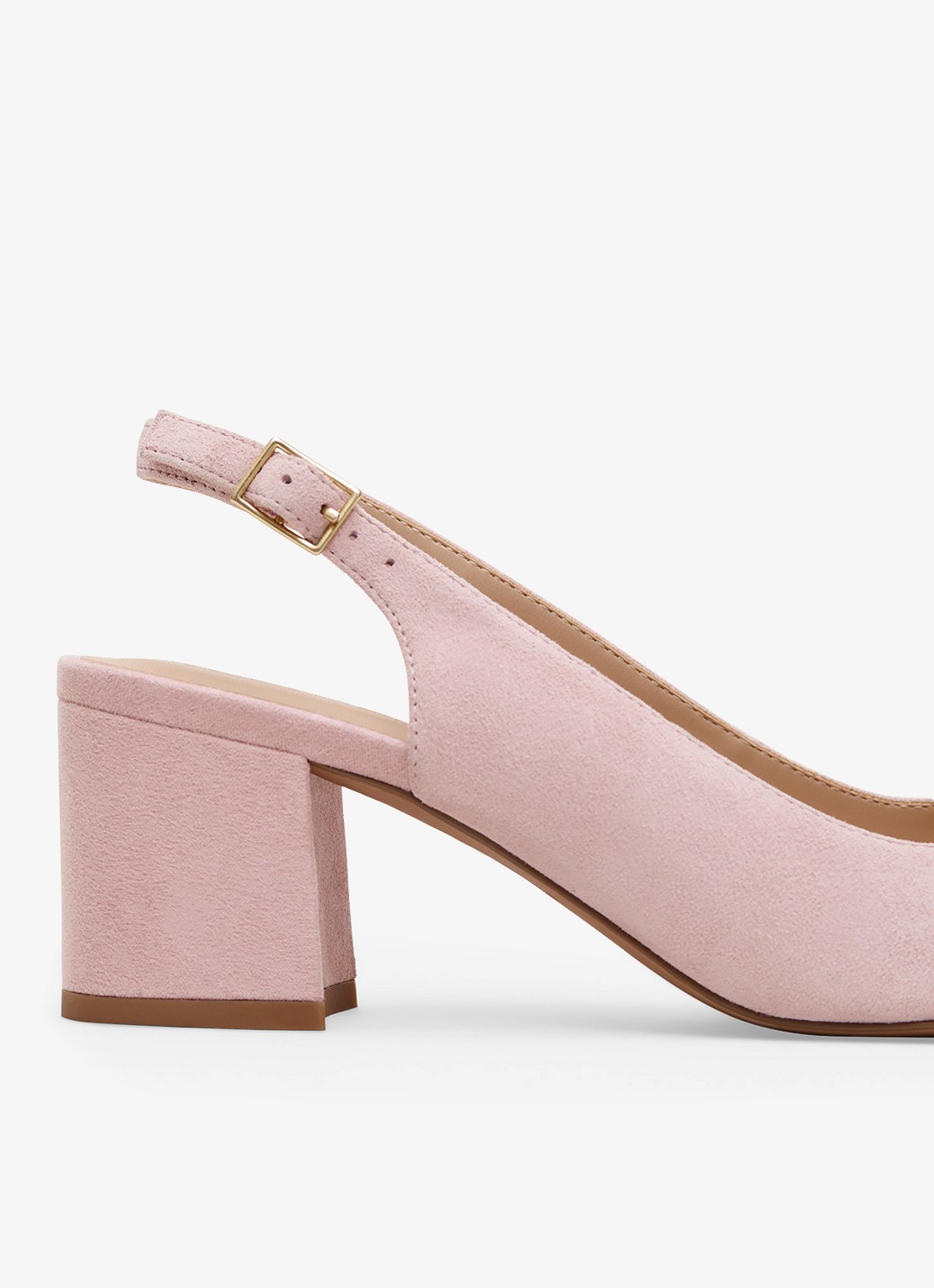 Phase Eight Sparkle slingback van geitensuède - voorkant 2 oudroze