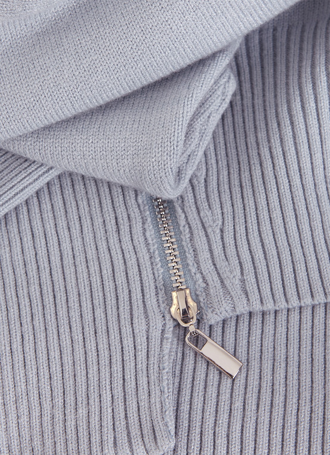 Phase Eight Steph fijngebreide trui met stretch en col - detail 6 lichtblauw