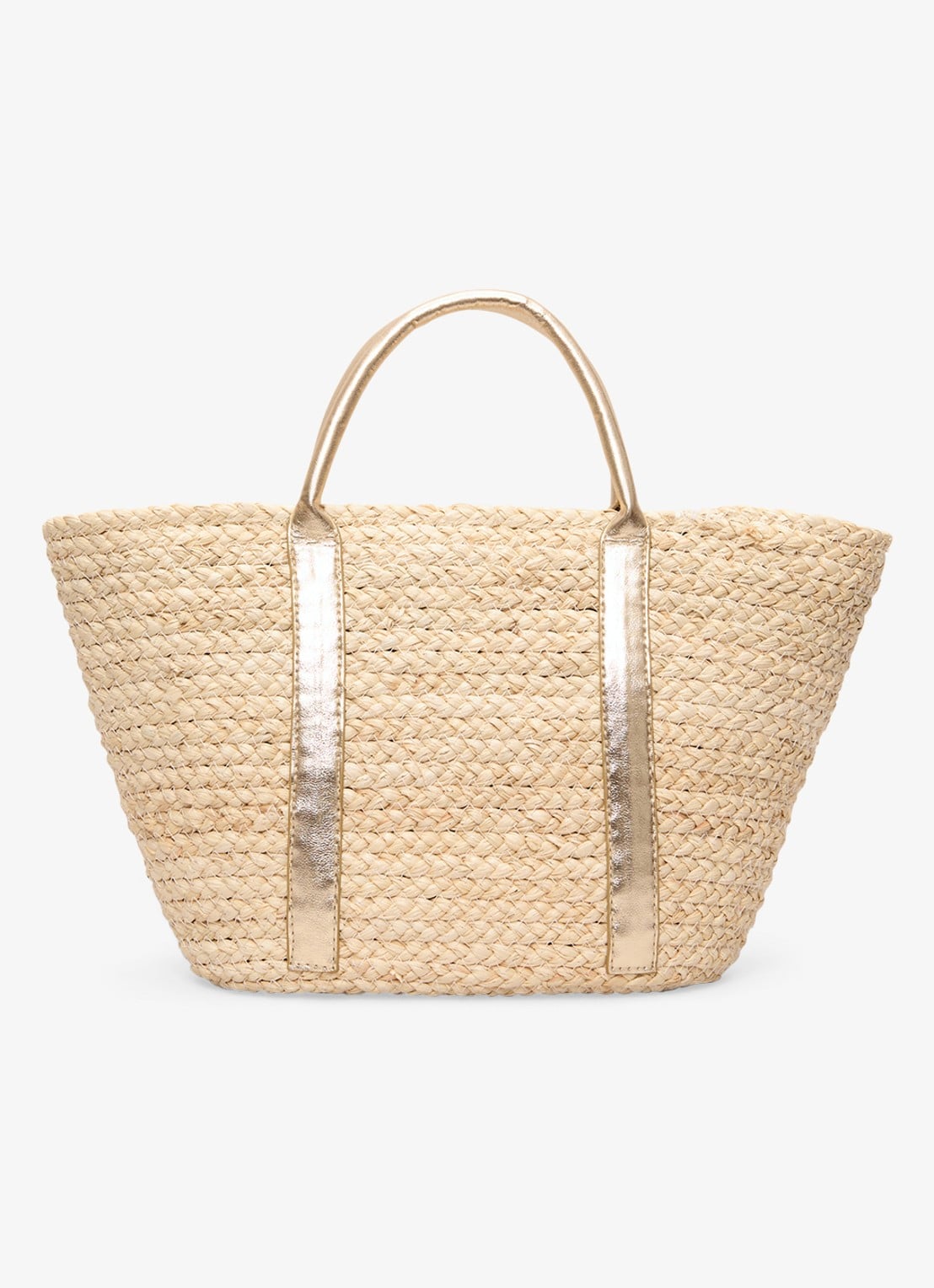 Phase Eight Strandtas met gevlochten detail - voorkant beige
