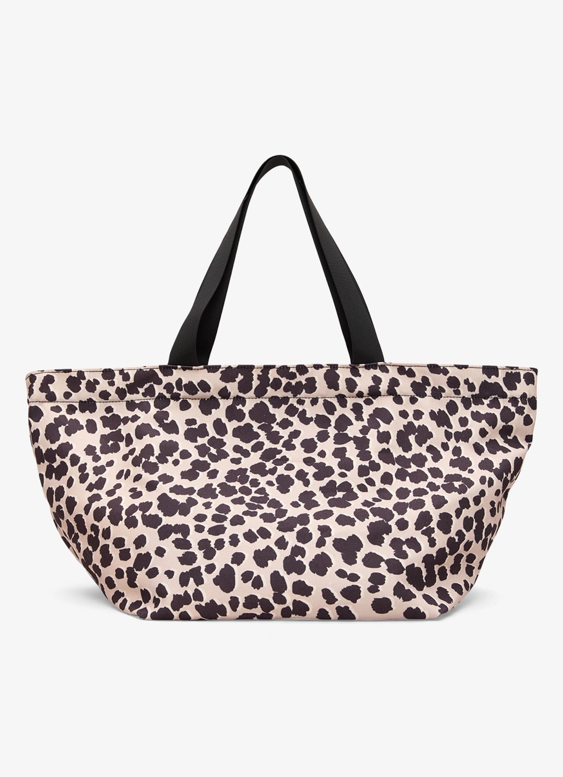 Phase Eight Strandtas met panterprint  - voorkant bruin