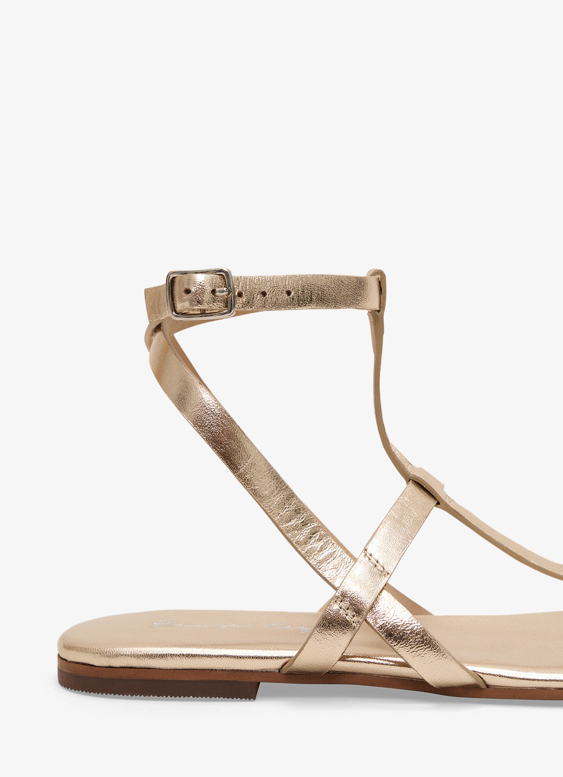 Phase Eight Strappy Flat Sandals - detail 2 goud