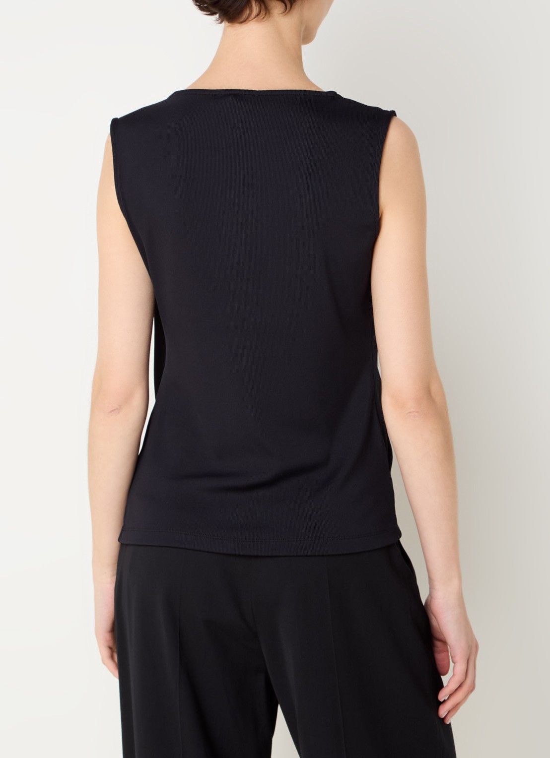 Phase Eight Sutton Drape top met ribstructuur - achterkant 4 zwart