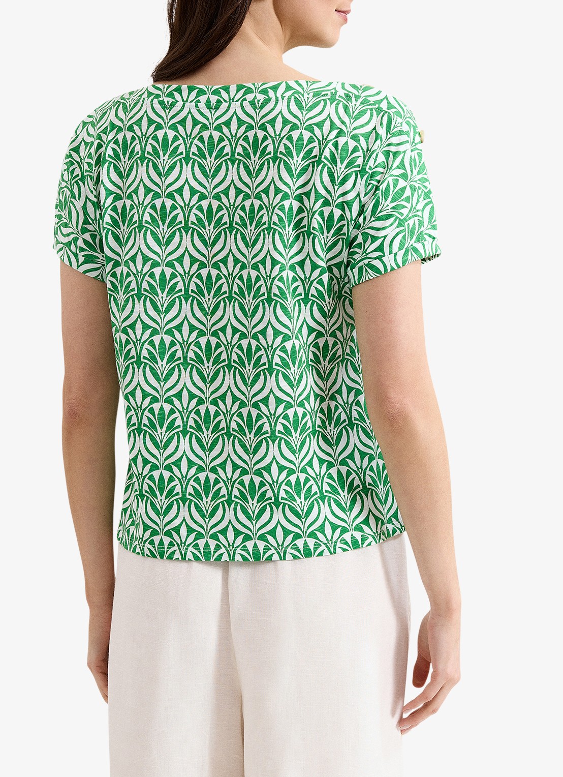 Phase Eight Suzie T-shirt met print - achterkant 7 groen