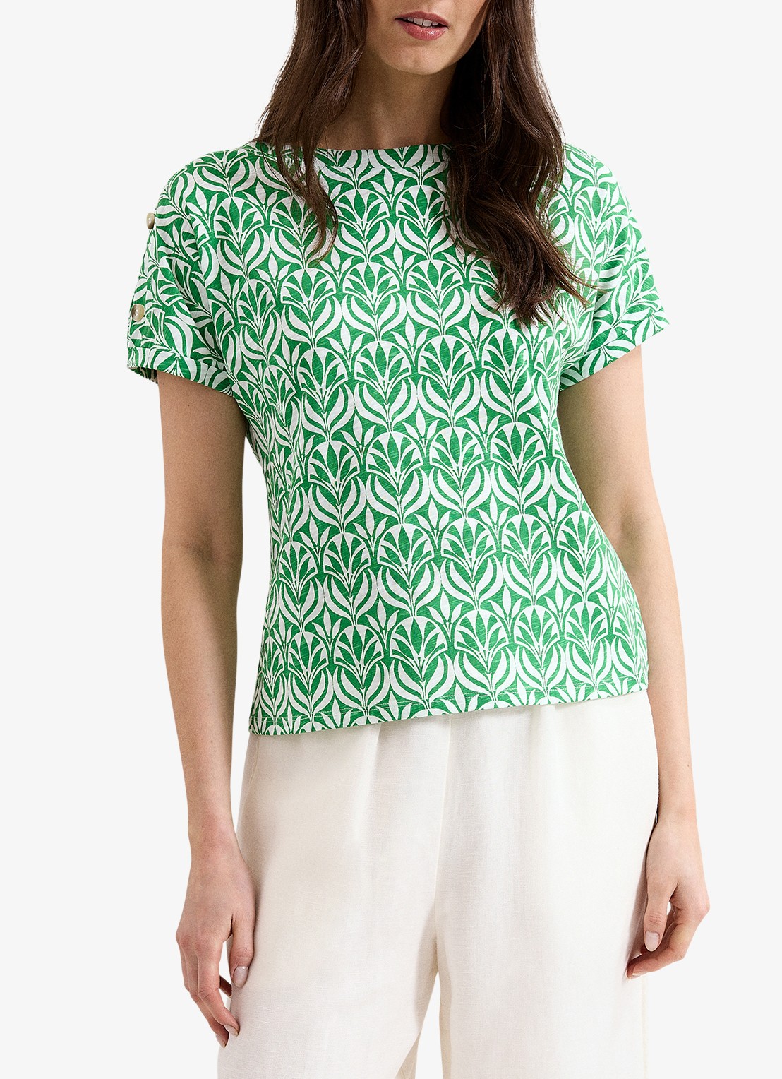 Phase Eight Suzie T-shirt met print - detail 3 groen