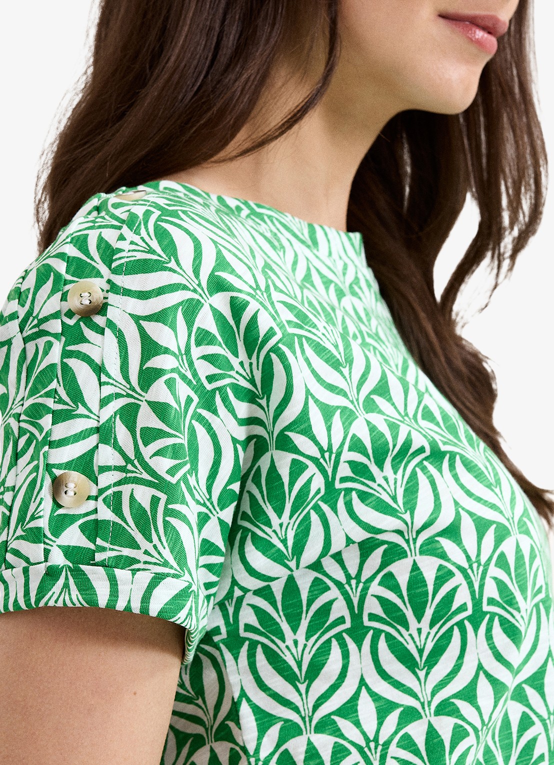 Phase Eight Suzie T-shirt met print - detail 5 groen