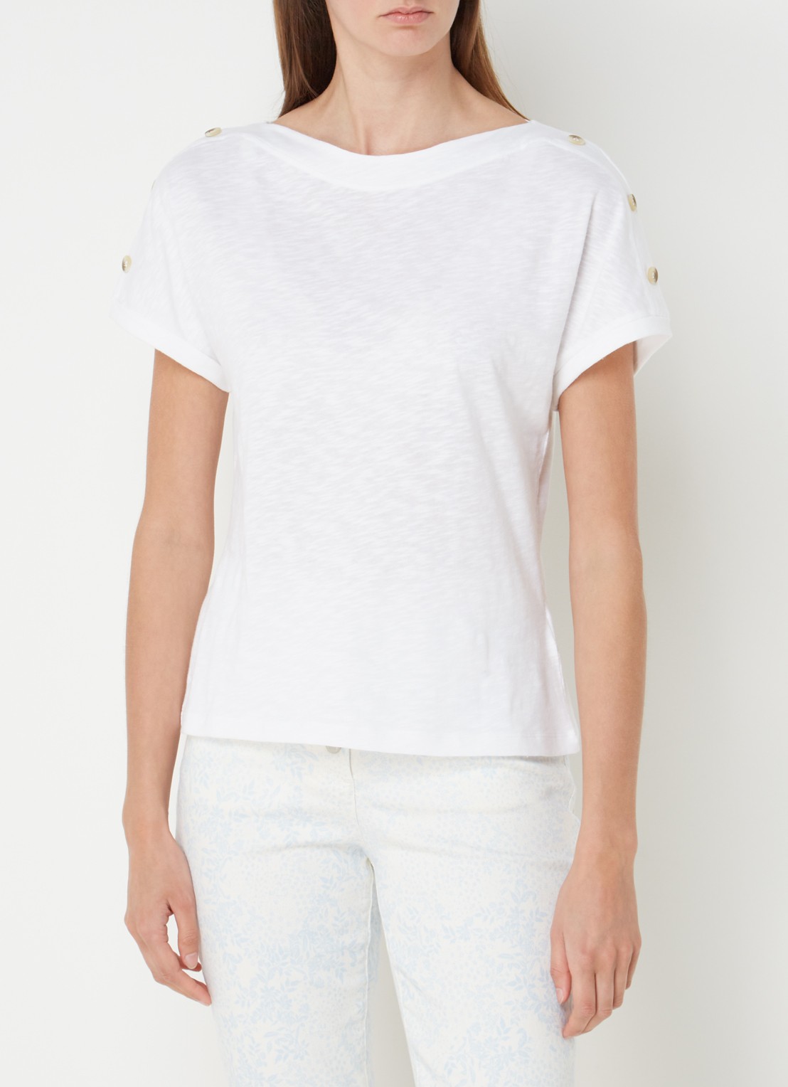 Phase Eight Suzie top met gemêleerd dessin  - detail 3 wit