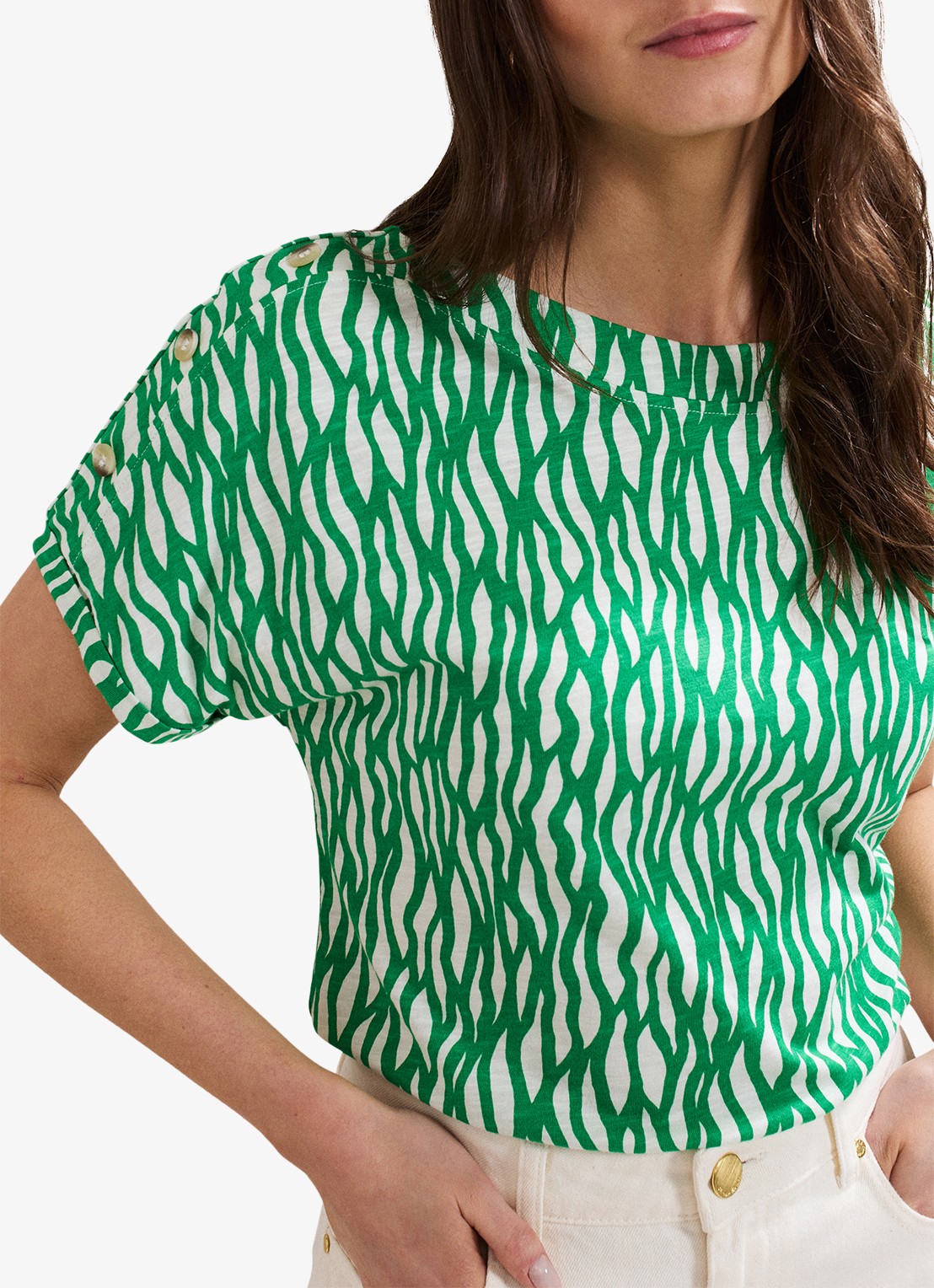 Phase Eight Suzie top met print - detail 6 groen