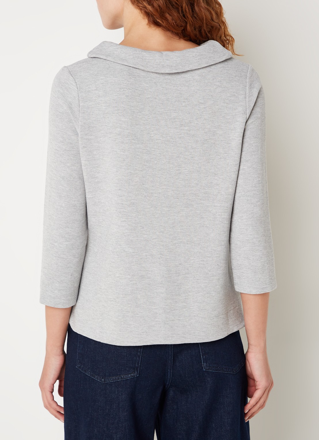 Phase Eight T-shirt met knoopdetail - achterkant grijsmele