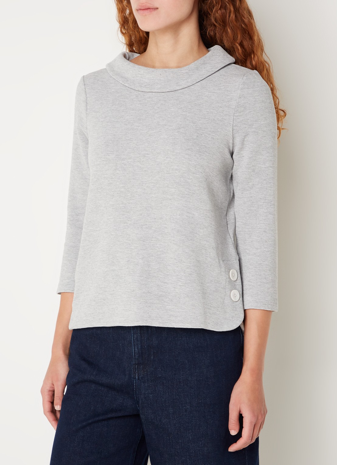 Phase Eight T-shirt met knoopdetail - detail 2 grijsmele
