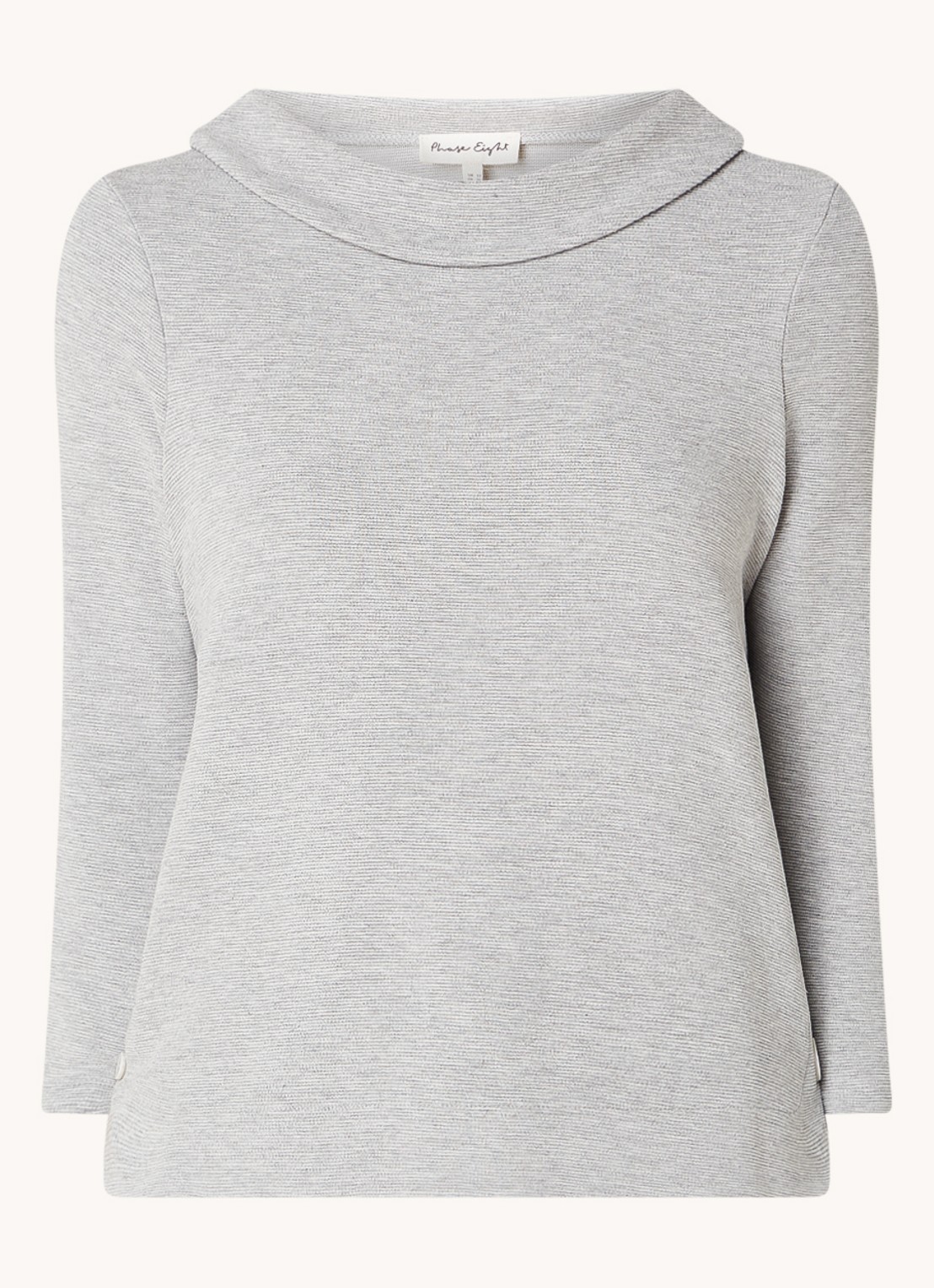 Phase Eight T-shirt met knoopdetail - voorkant 3 grijsmele