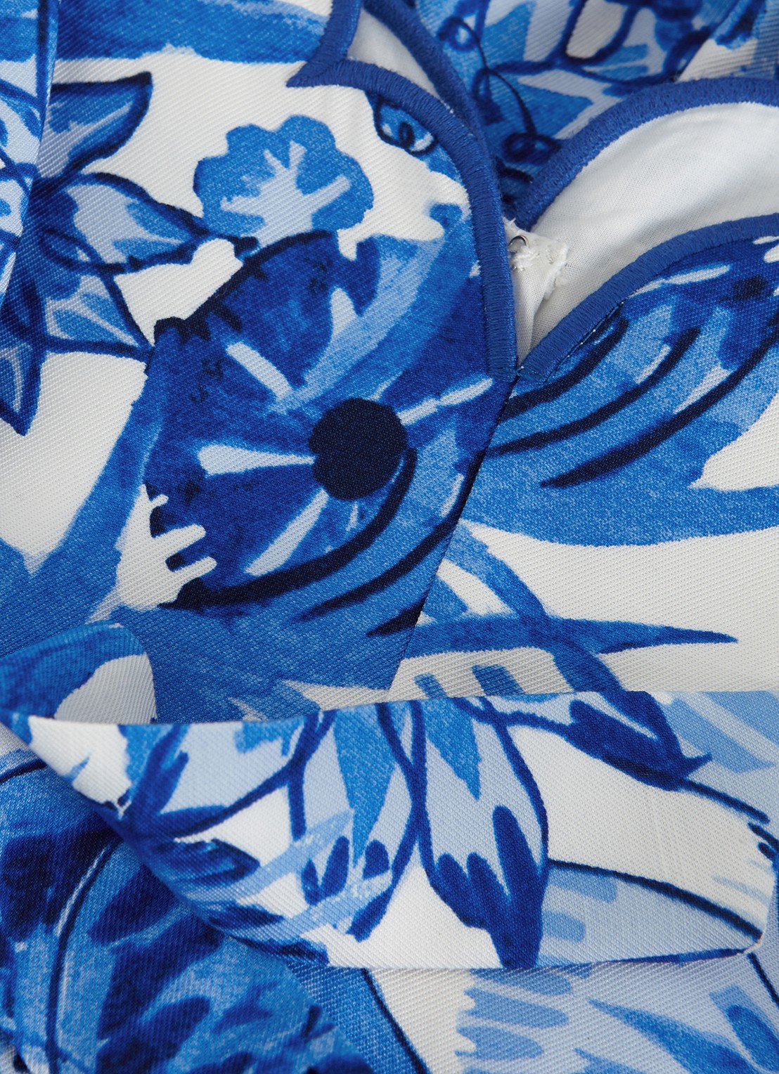 Phase Eight Tamzin wide fit cropped jumpsuit met bloemenprint en steekzakken - detail 7 blauw