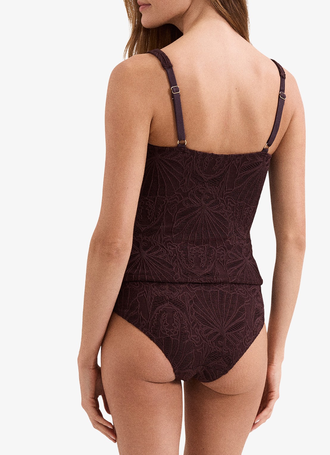 Phase Eight Tankini met broderie - achterkant bruin