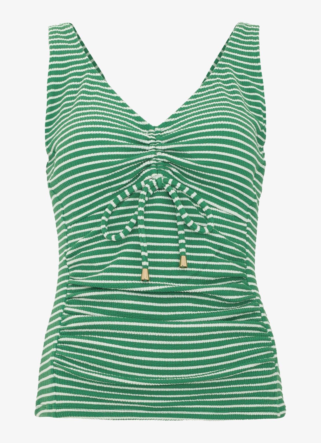 Phase Eight Tankini met streepprint - voorkant 3 groen