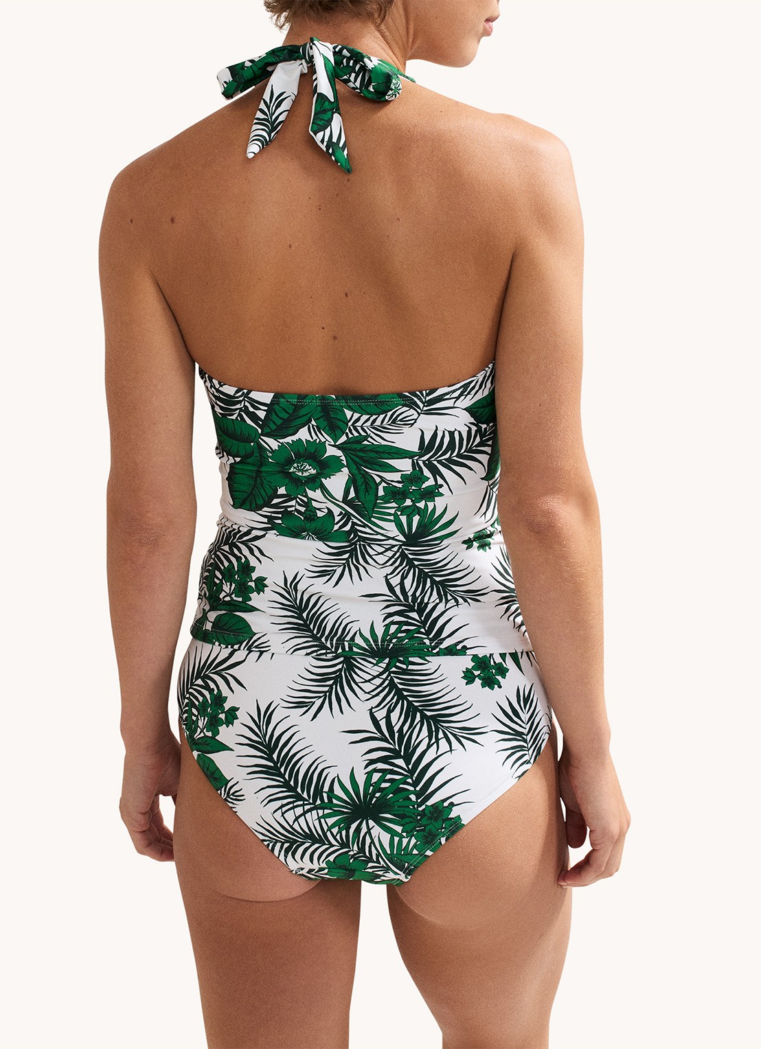Phase Eight Tankini top met bladprint - achterkant 5 wit
