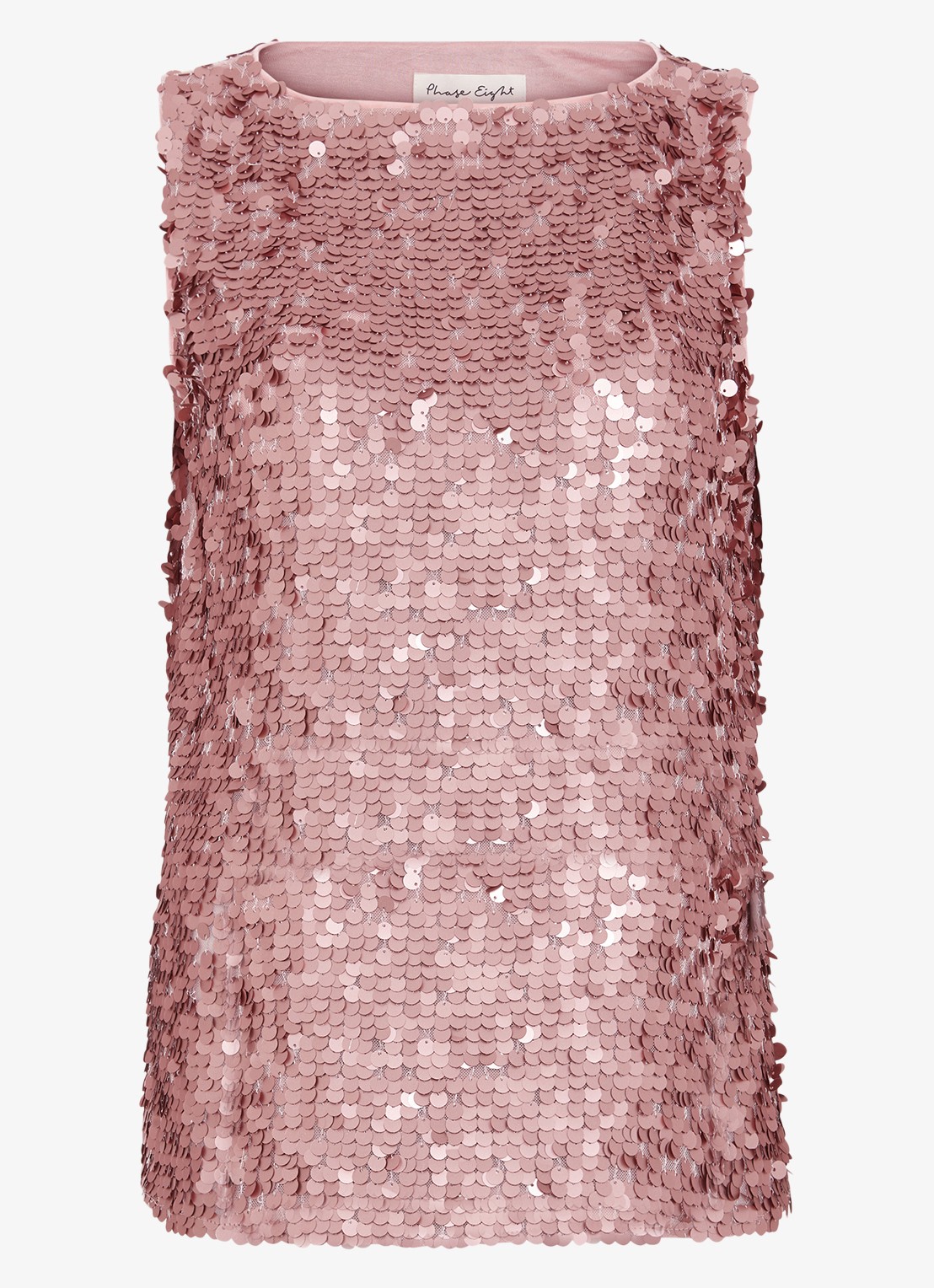 Phase Eight Tasha top met pailletten - voorkant roze
