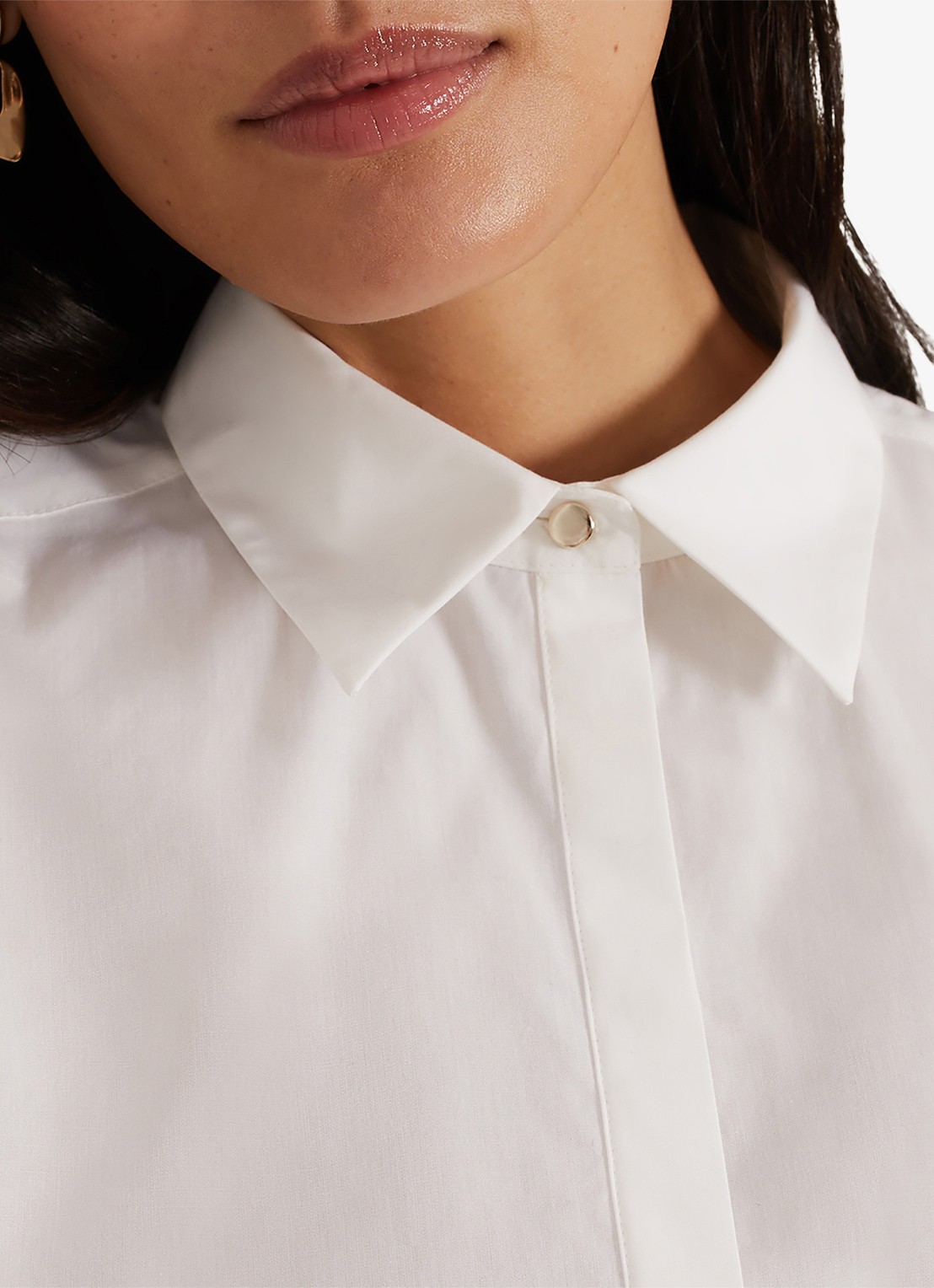 Phase Eight The White Shirt blouse - detail 4 wit