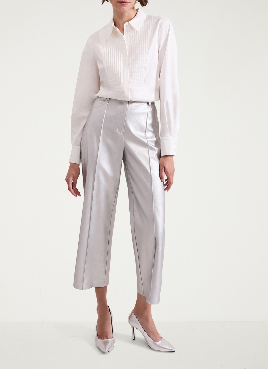Phase Eight Tiana blouse met kraag - voorkant 2 wit