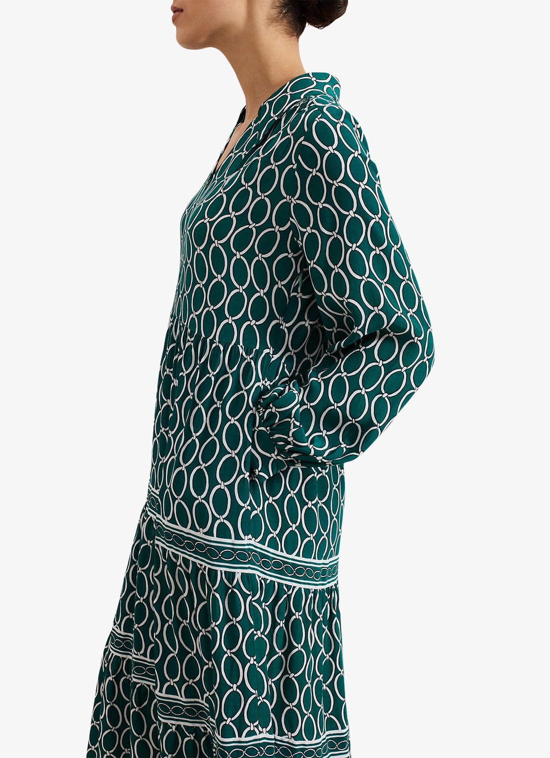 Phase Eight Tiered midi tuniekjurk met steekzakken - detail 7 donkergroen