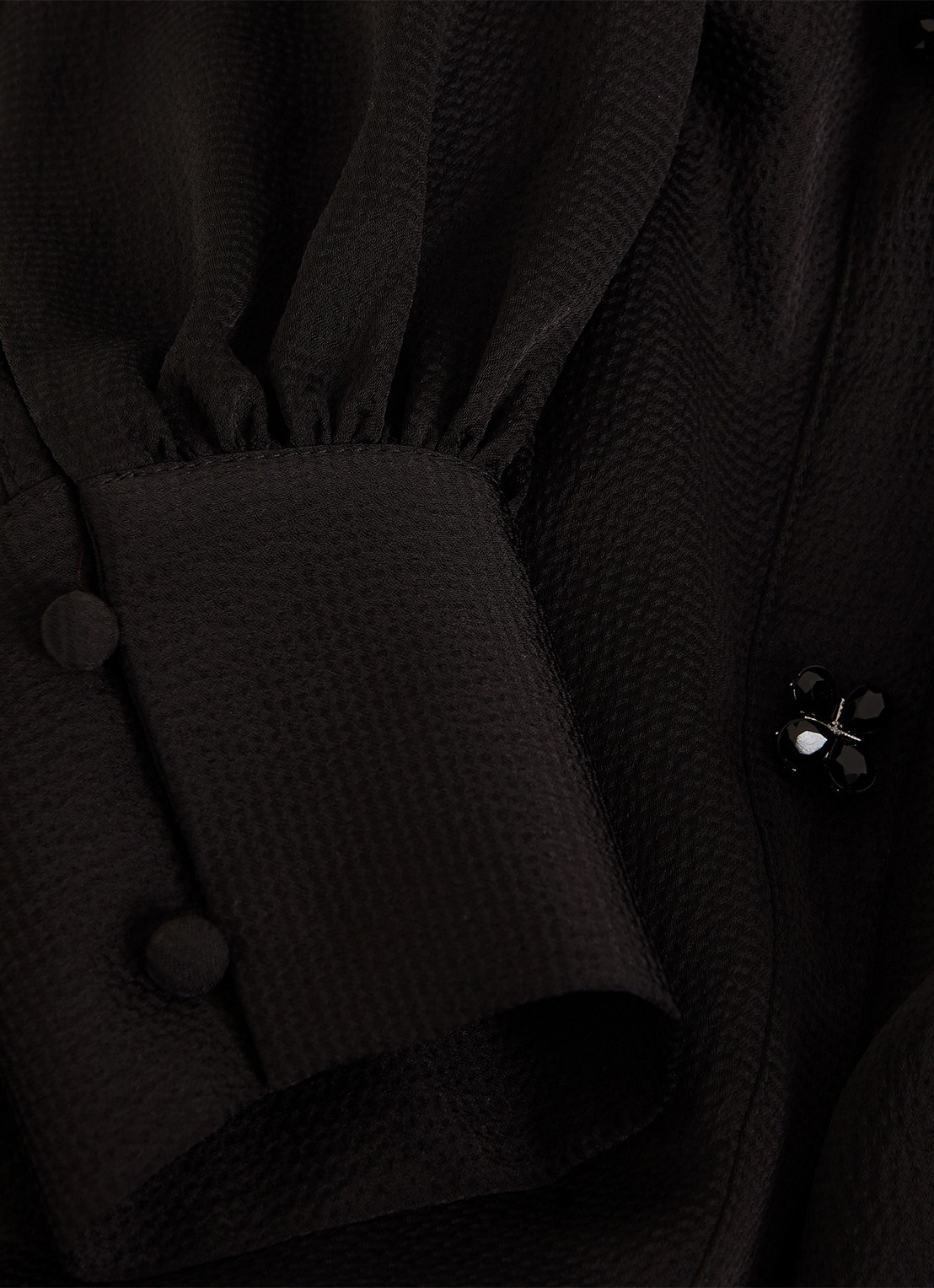 Phase Eight Tila mini blousejurk met ballonmouw - detail 5 zwart