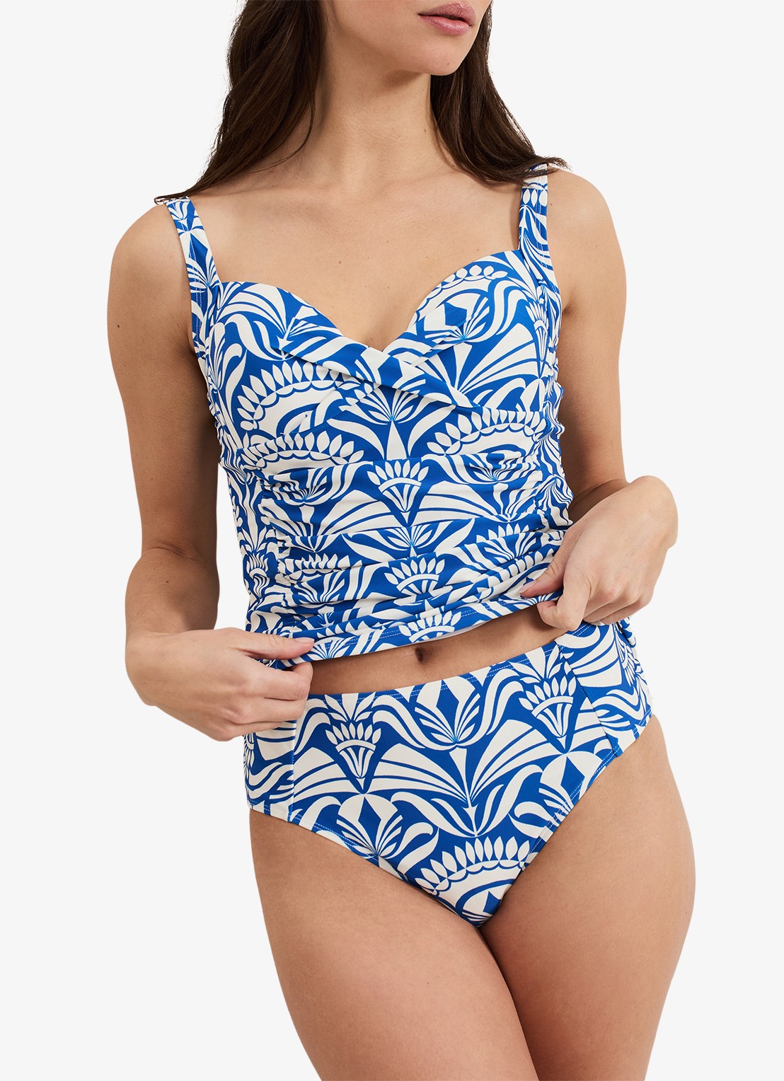 Phase Eight Tile bikinitop met print - detail blauw