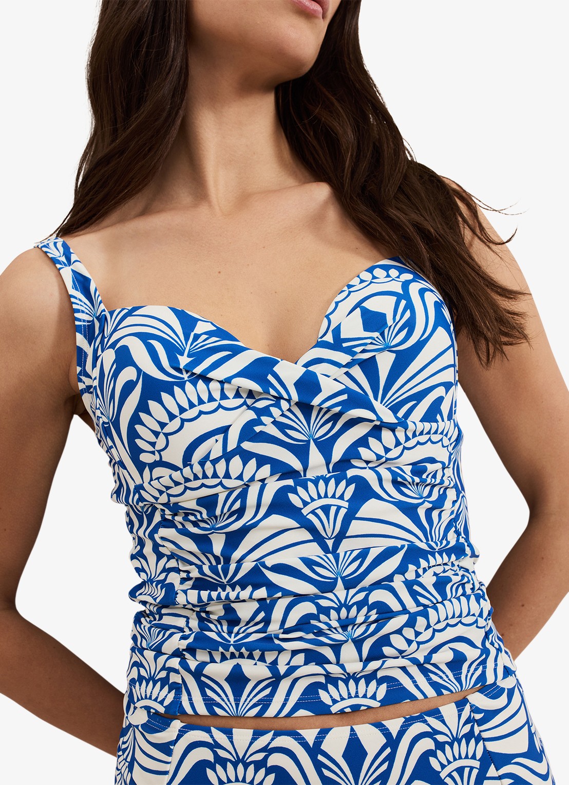 Phase Eight Tile bikinitop met print - detail 2 blauw