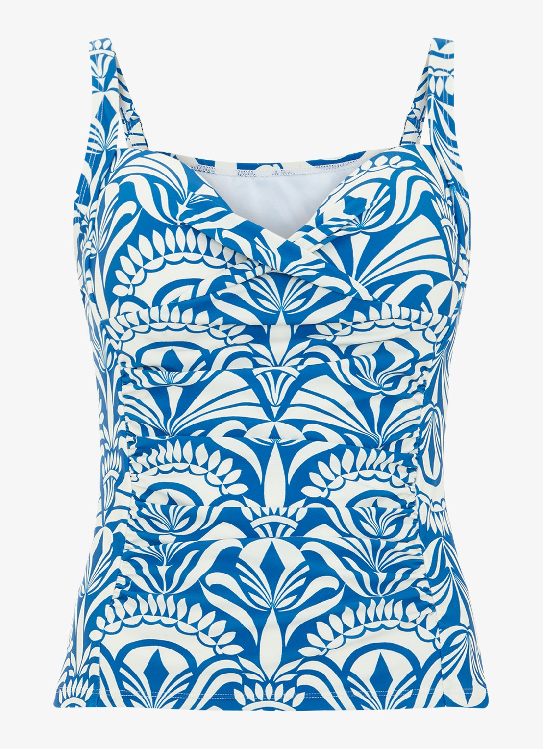 Phase Eight Tile bikinitop met print - voorkant 6 blauw