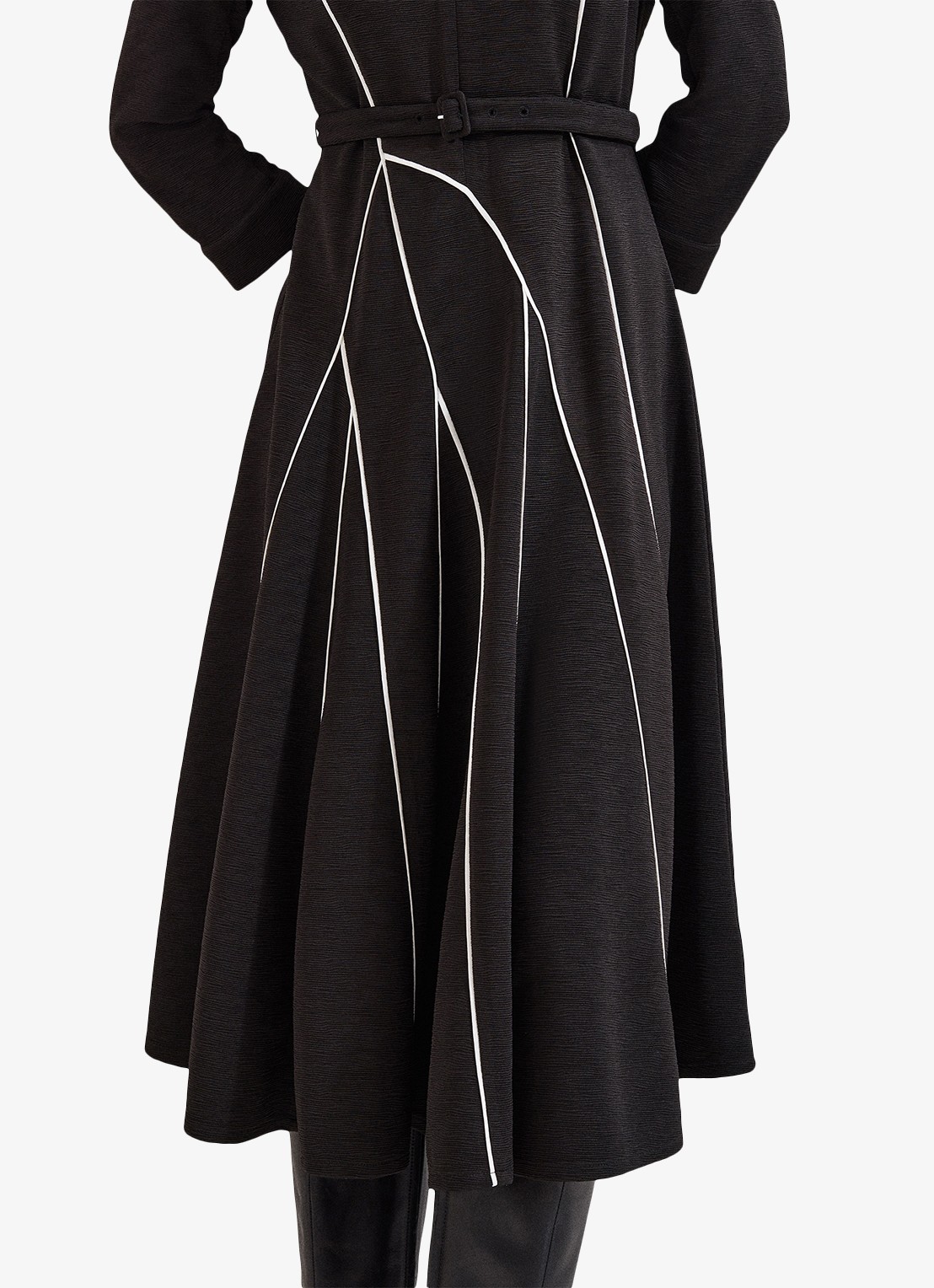 Phase Eight Tilly midi jurk met streep detail - detail 7 zwart
