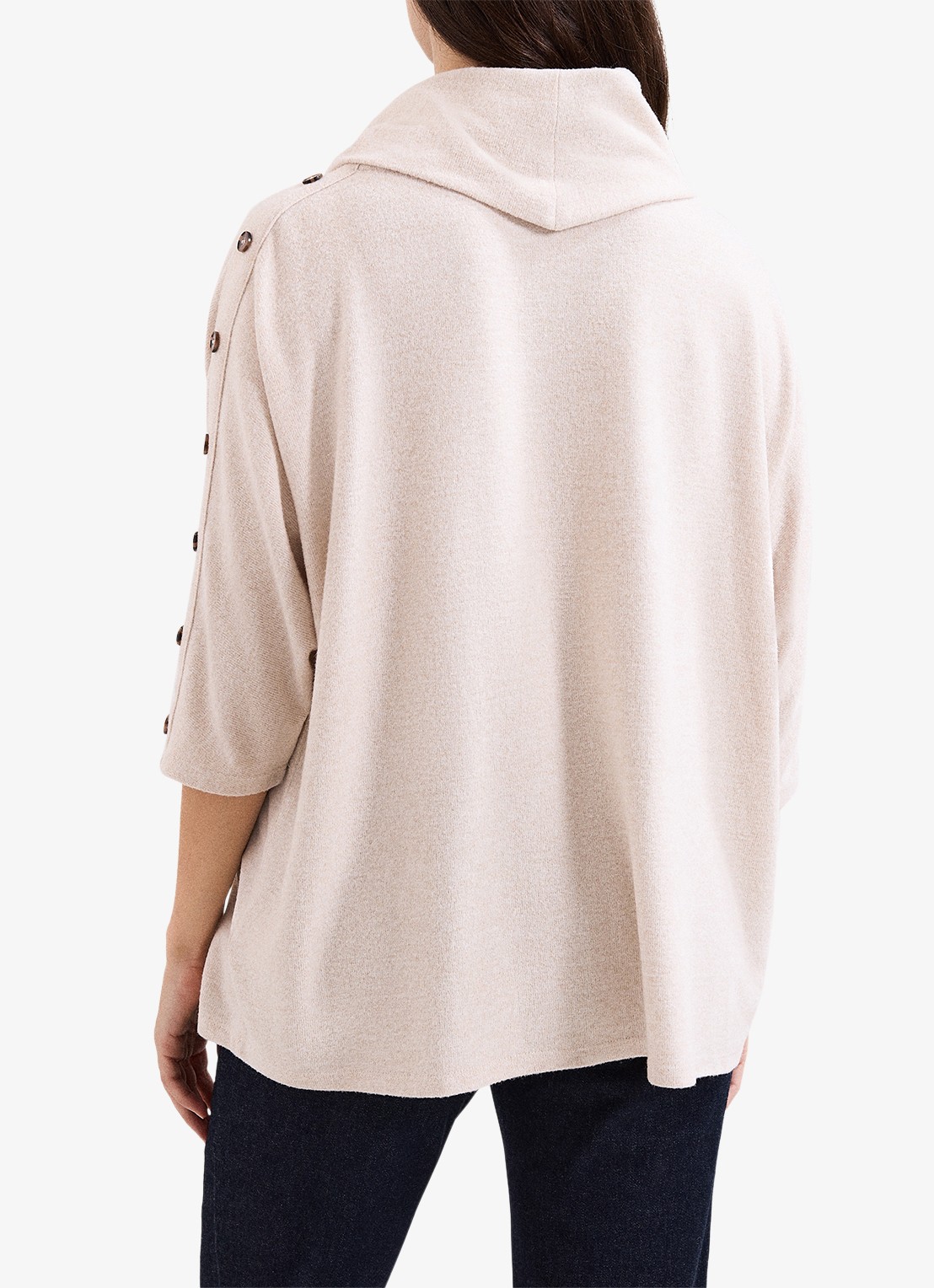 Phase Eight Toni top met opstaande kraag - achterkant 8 beige