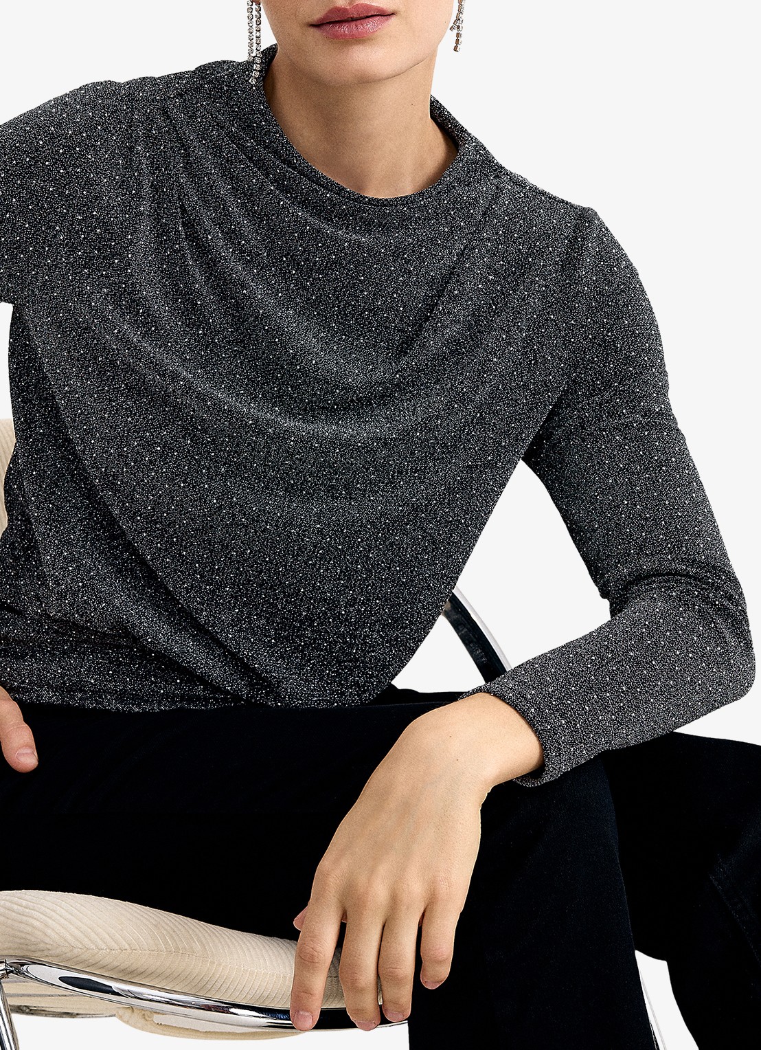 Phase Eight Top met strass - detail 6 zilver