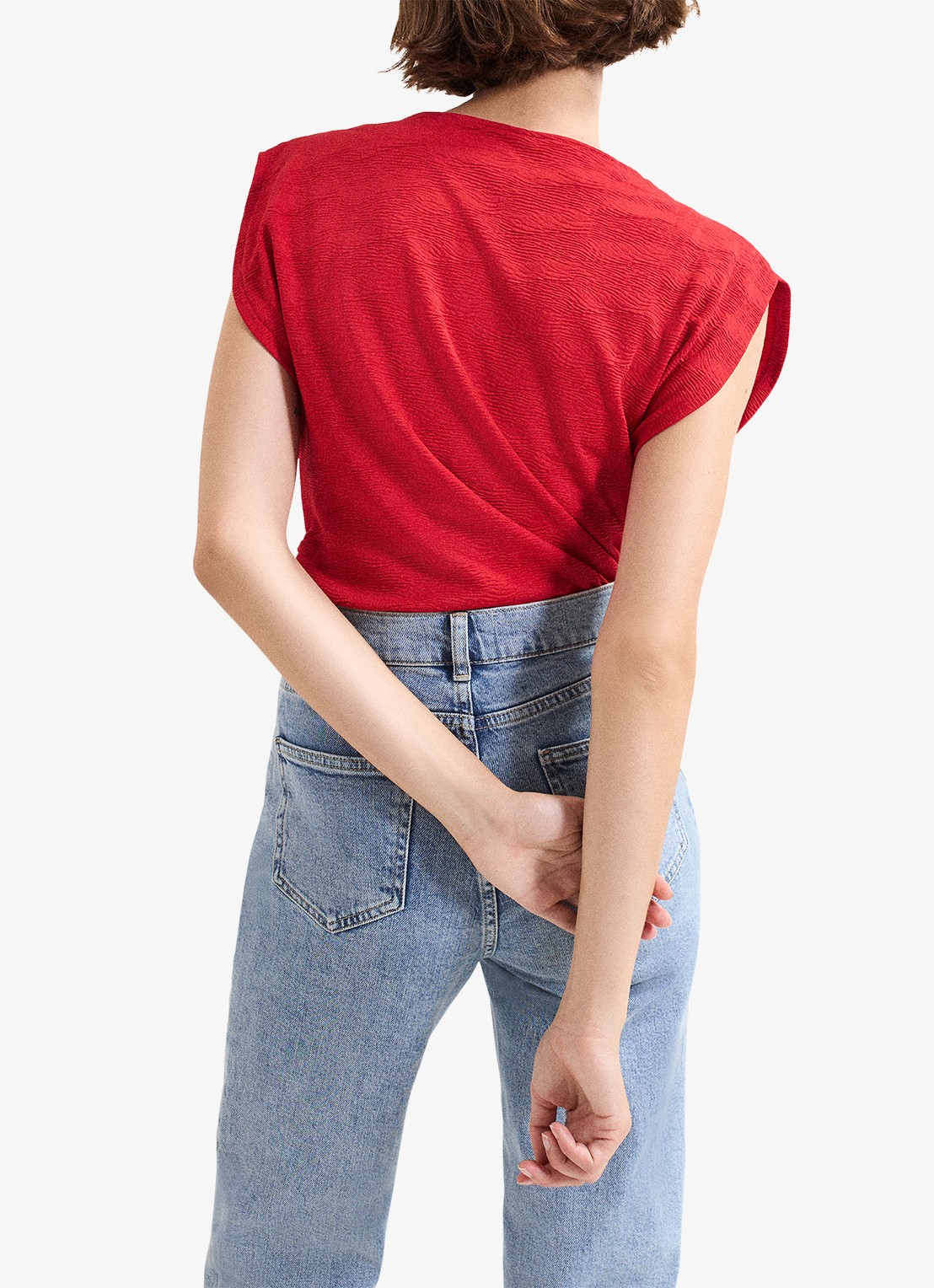Phase Eight Top met stuctuur - achterkant 8 rood